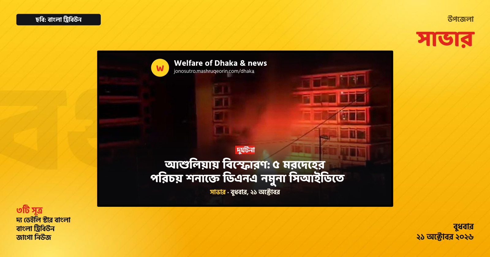 Ashulia Explosion: DNA Samples Collected at CID to Identify 5 Bodies