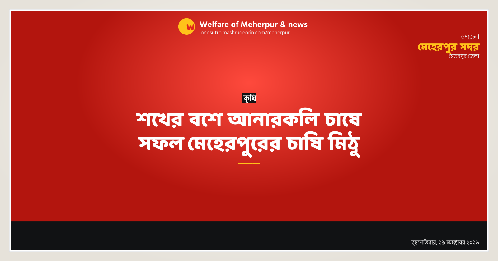 শখের বশে আনারকলি চাষে সফল মেহেরপুরের চাষি মিঠু
