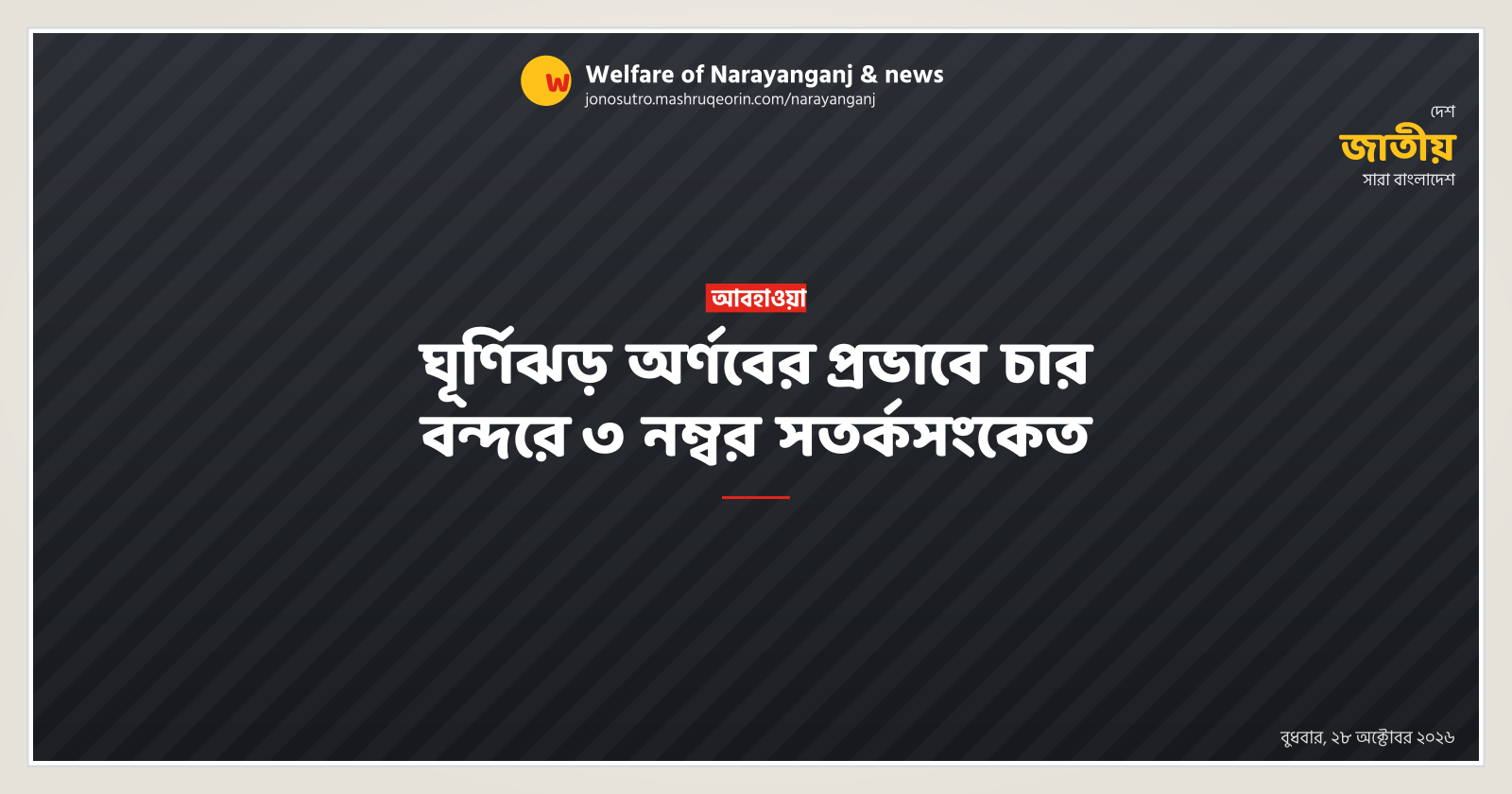 Signal 3 issued for four ports due to cyclone Arnob